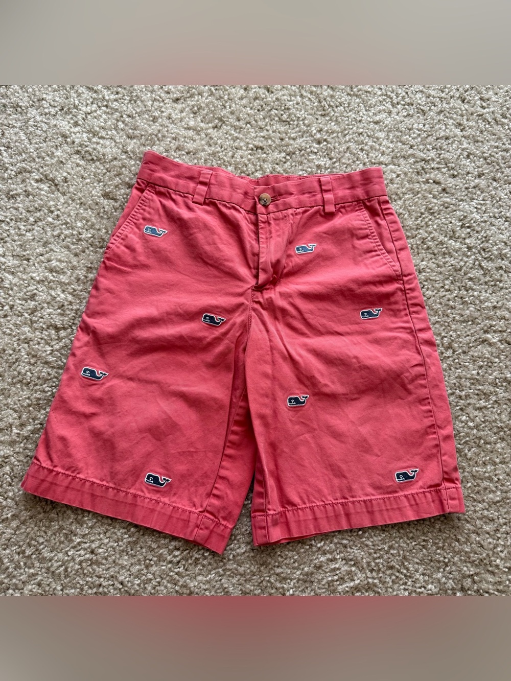 Vineyard Vines Junior size 10 Chino shorts boys Summer Vacation Kids Bright Pink